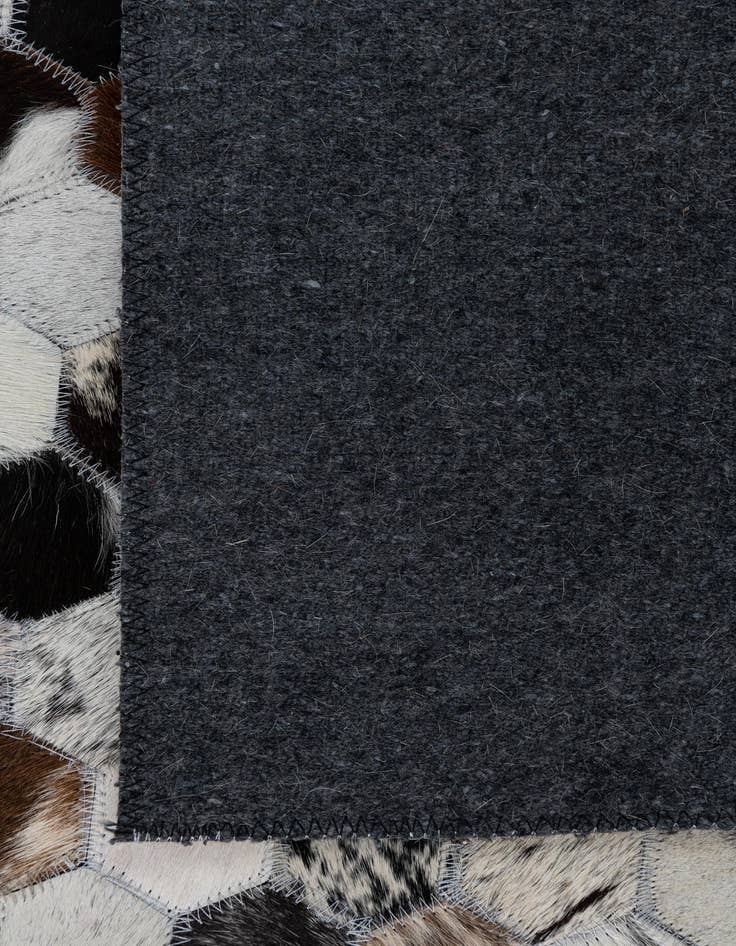 Detail image of 5' 2 x 8' Cowhide Leather Rug