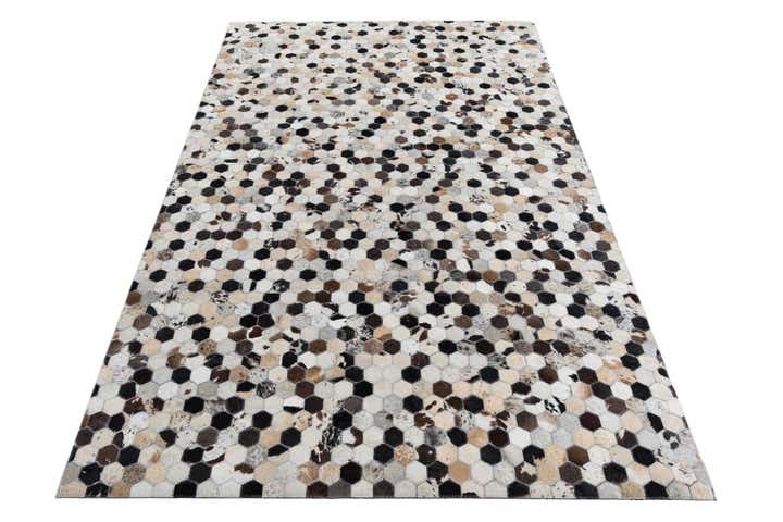 5' x 7' 10 Cowhide Leather Rug