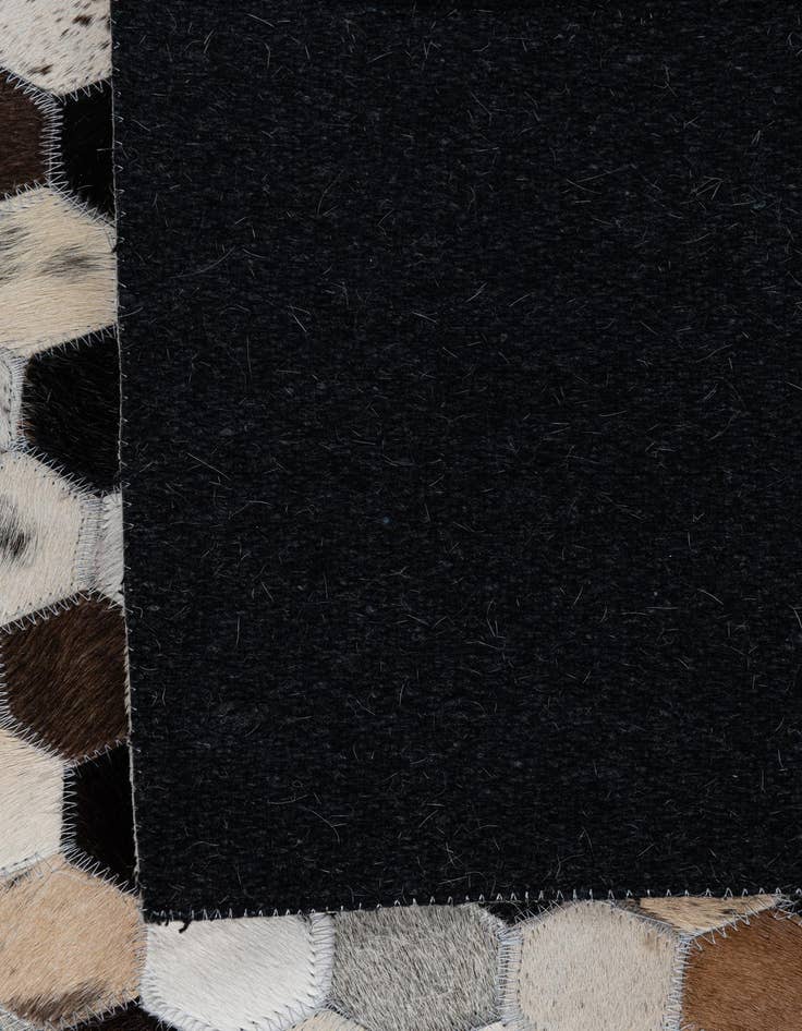 Detail image of 5' x 7' 10 Cowhide Leather Rug