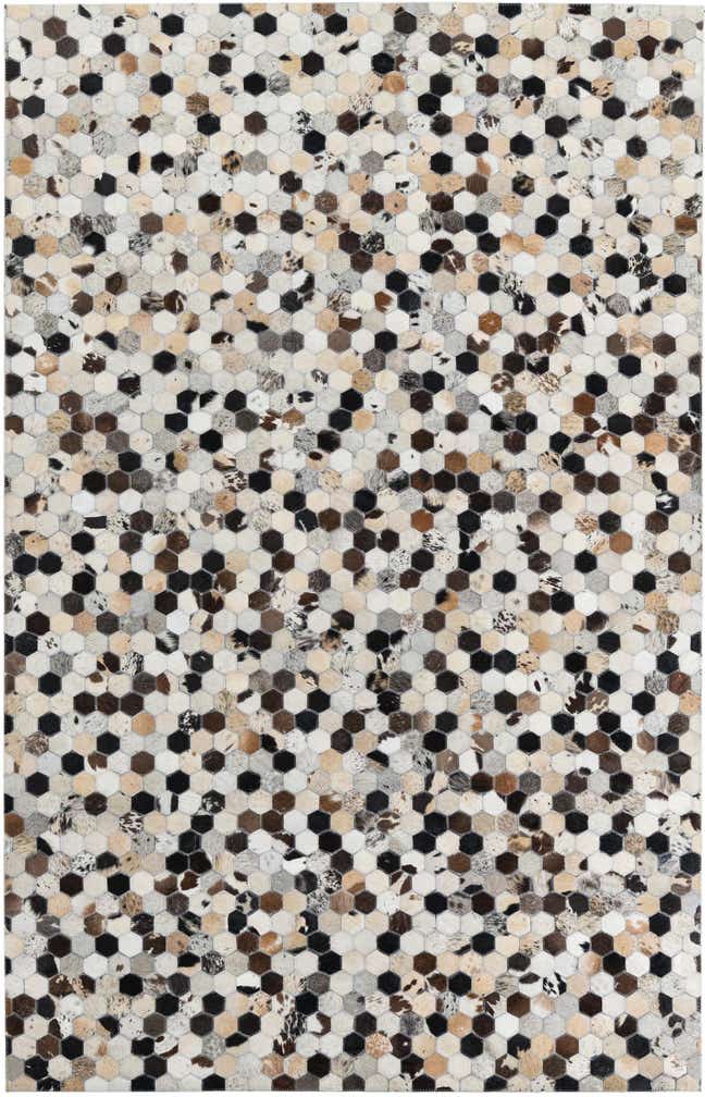 5' x 7' 10 Cowhide Leather Rug