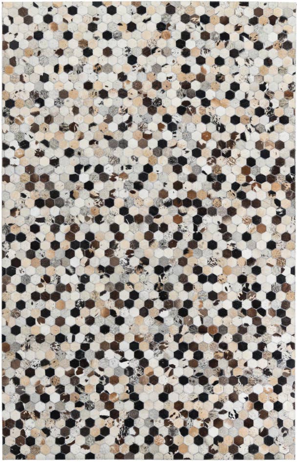 Detail image of 5' x 7' 10 Cowhide Leather Rug