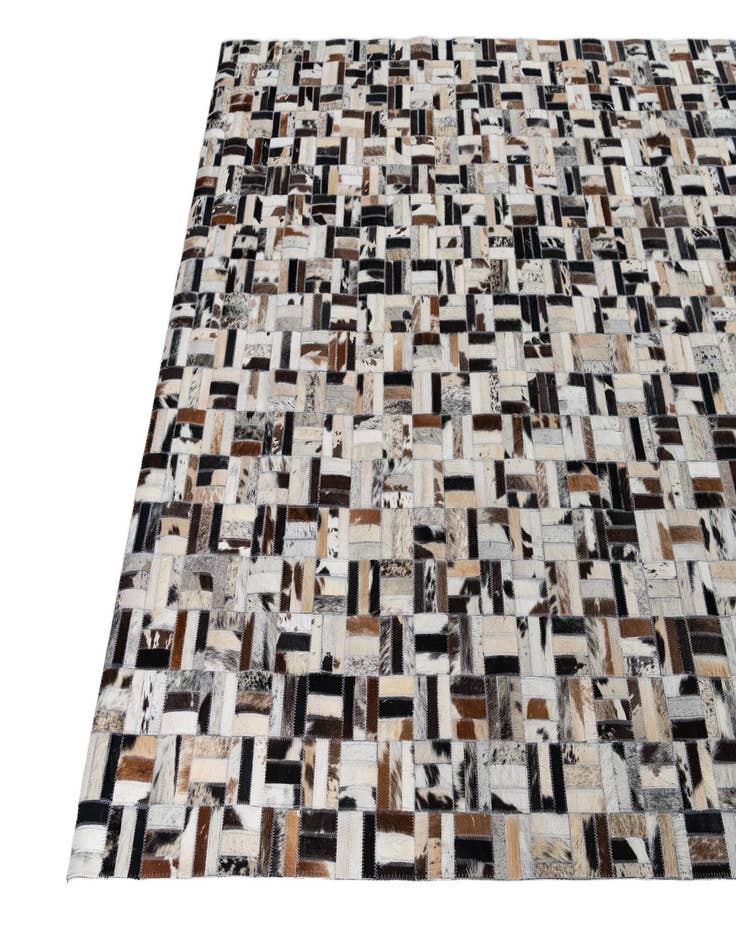 Detail image of 5' x 7' 10 Cowhide Leather Rug