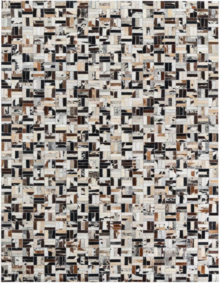 Detail image of 5' x 7' 10 Cowhide Leather Rug