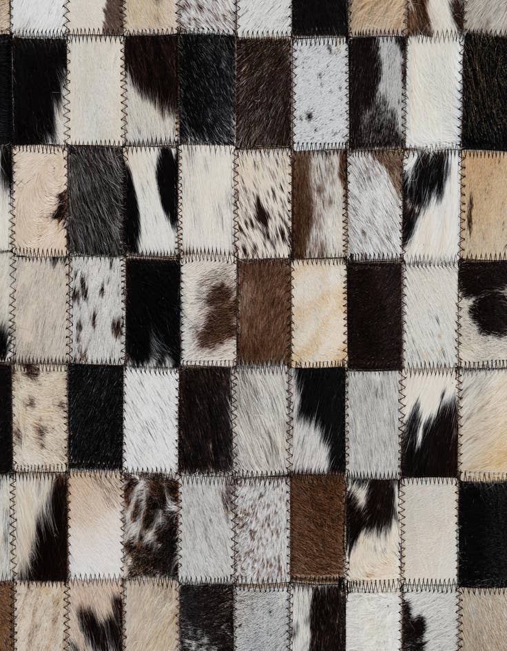 Detail image of 5' x 7' 10 Cowhide Leather Rug