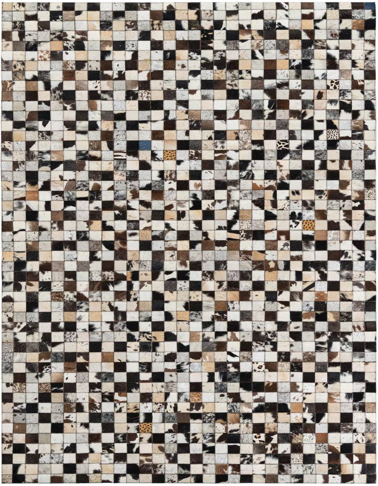 Detail image of 5' x 7' 10 Cowhide Leather Rug
