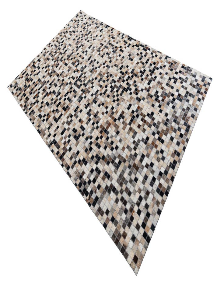 Detail image of 4' 10 x 7' 10 Cowhide Leather Rug