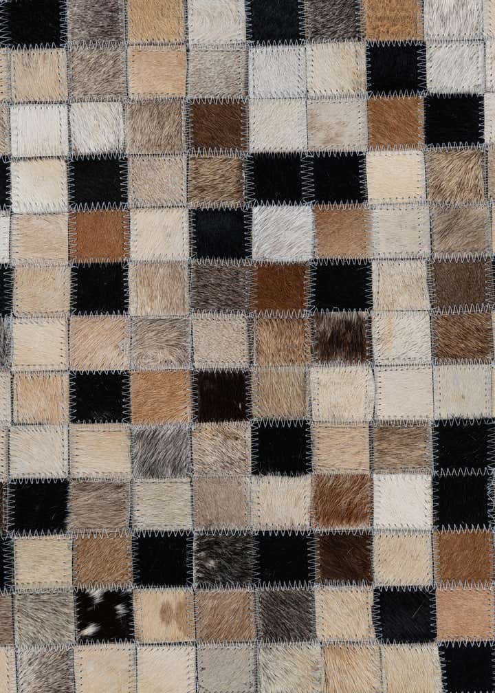 4' 10 x 7' 10 Cowhide Leather Rug