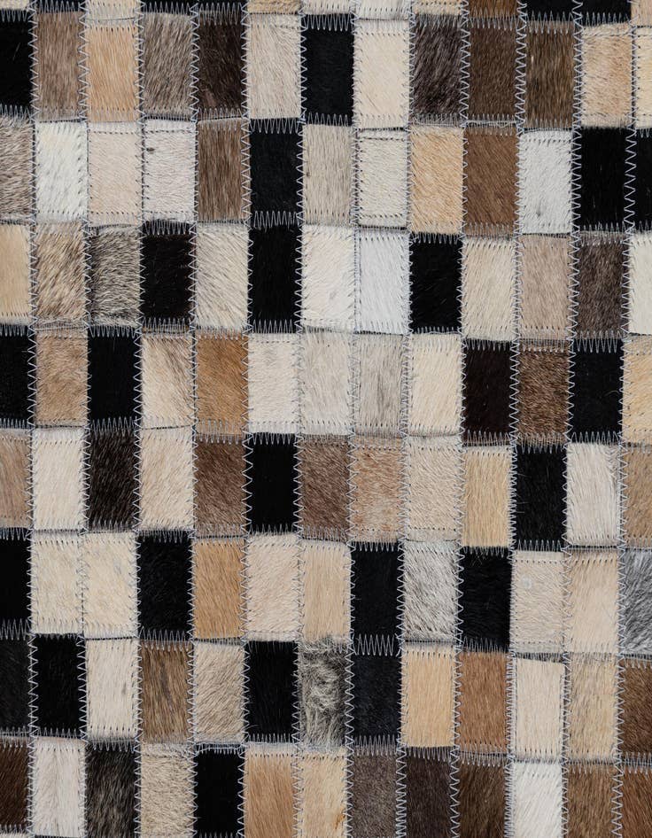 Detail image of 4' 10 x 7' 10 Cowhide Leather Rug