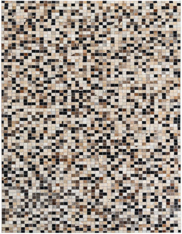Detail image of 4' 10 x 7' 10 Cowhide Leather Rug