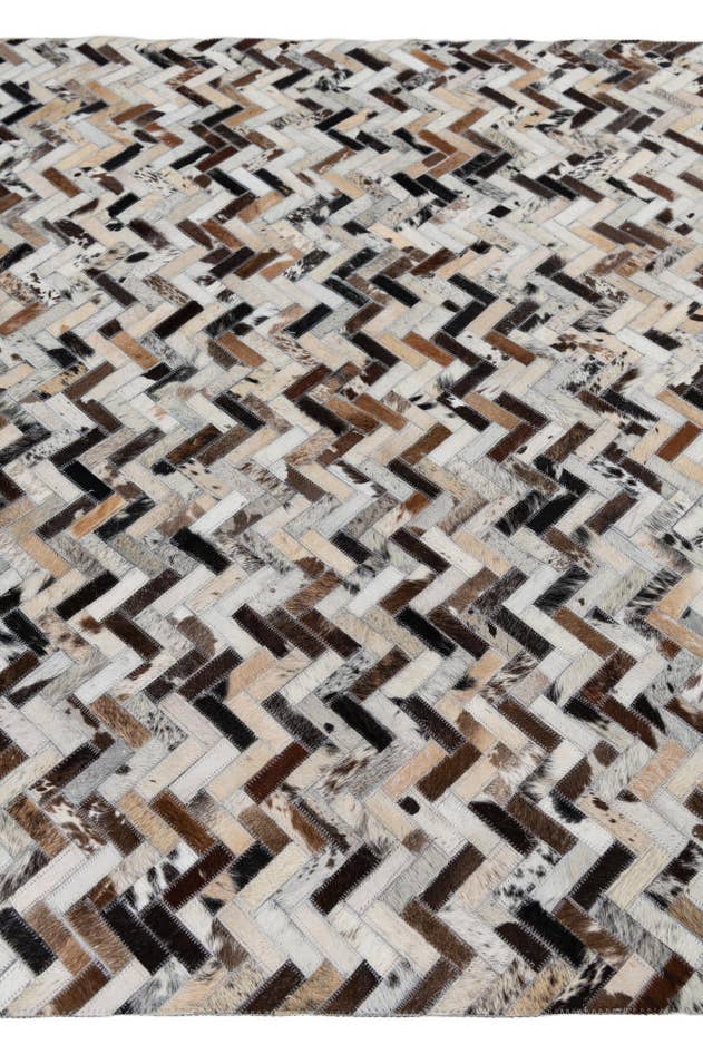 Detail image of 5' 1 x 7' 8 Cowhide Leather Rug