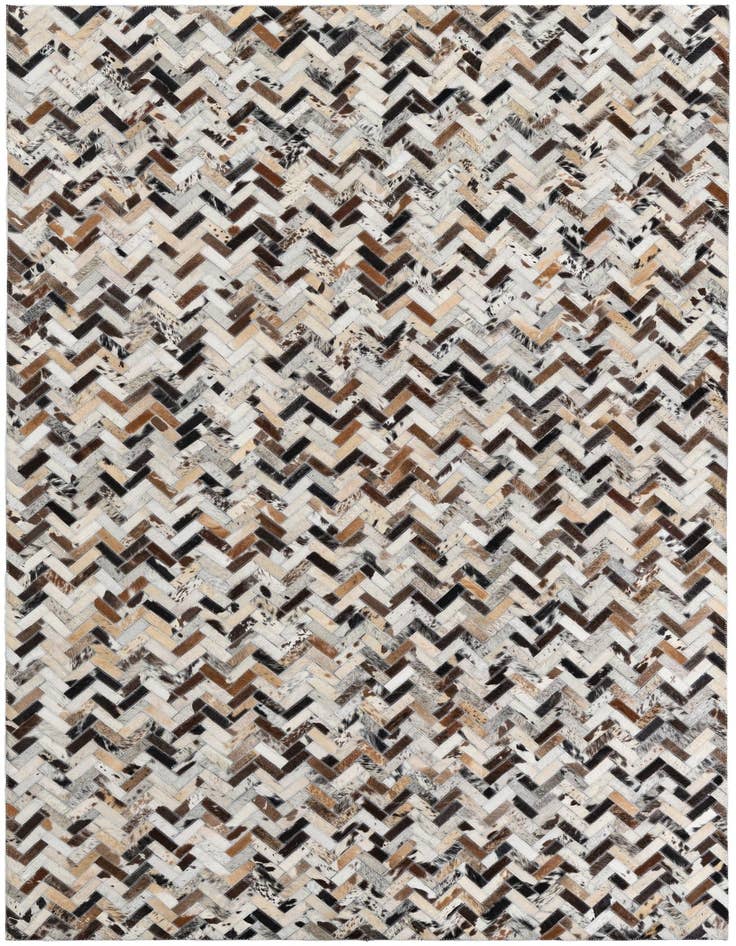 Detail image of 5' 1 x 7' 8 Cowhide Leather Rug