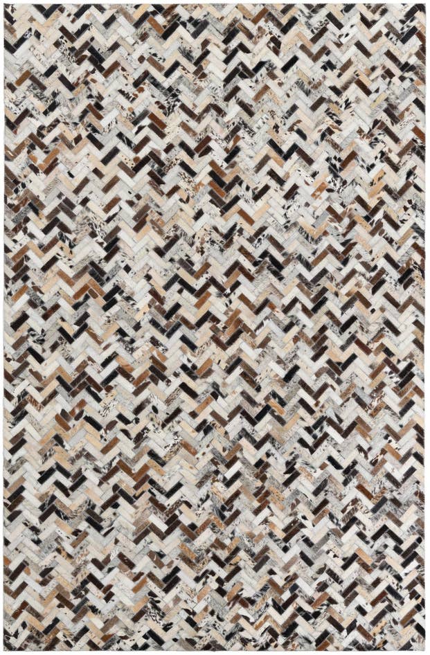 Detail image of 5' 1 x 7' 8 Cowhide Leather Rug