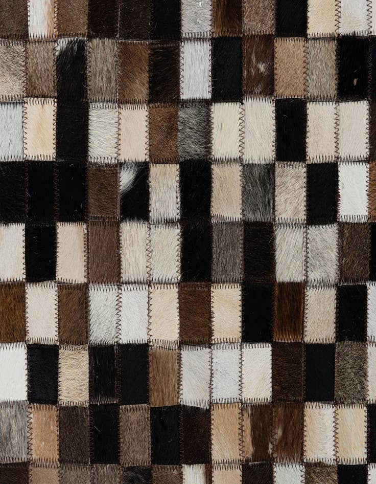 Detail image of 5' x 7' 8 Cowhide Leather Rug