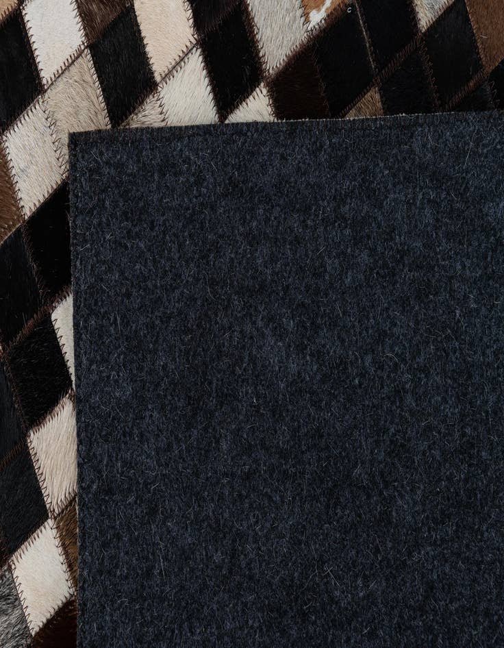 Detail image of 5' x 7' 8 Cowhide Leather Rug