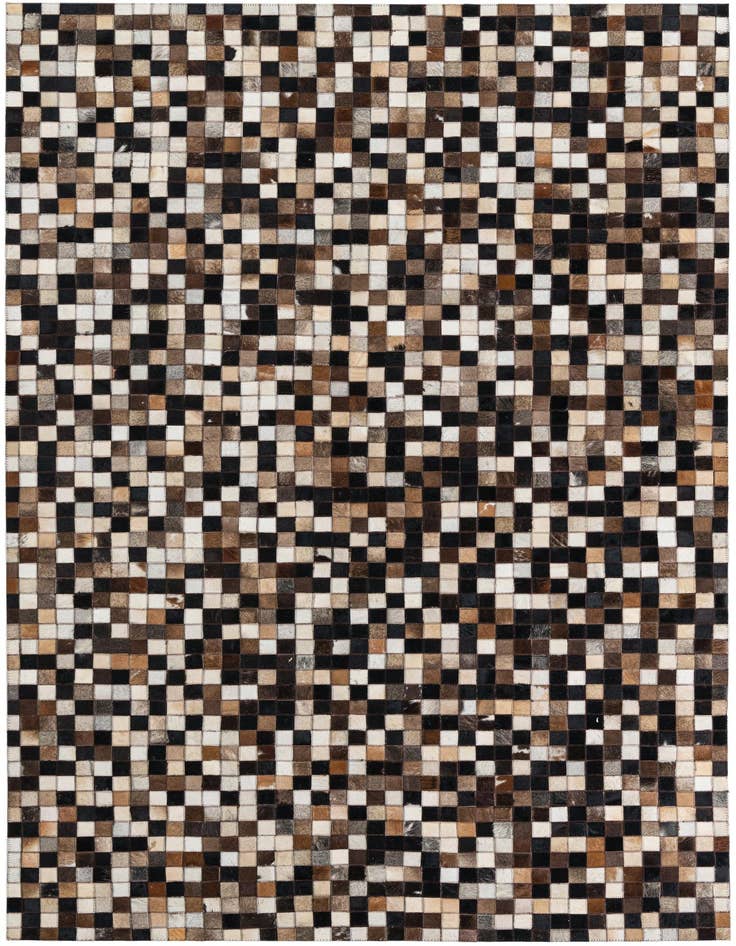 Detail image of 5' x 7' 8 Cowhide Leather Rug