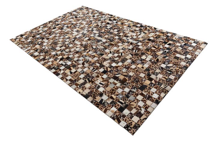Detail image of 5' 1 x 8' 1 Cowhide Leather Rug