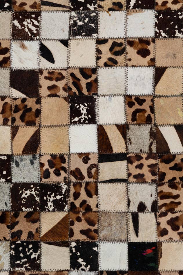 Detail image of 5' 1 x 8' 1 Cowhide Leather Rug