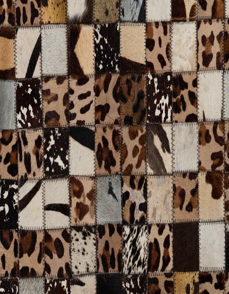 Detail image of 5' 1 x 8' 1 Cowhide Leather Rug
