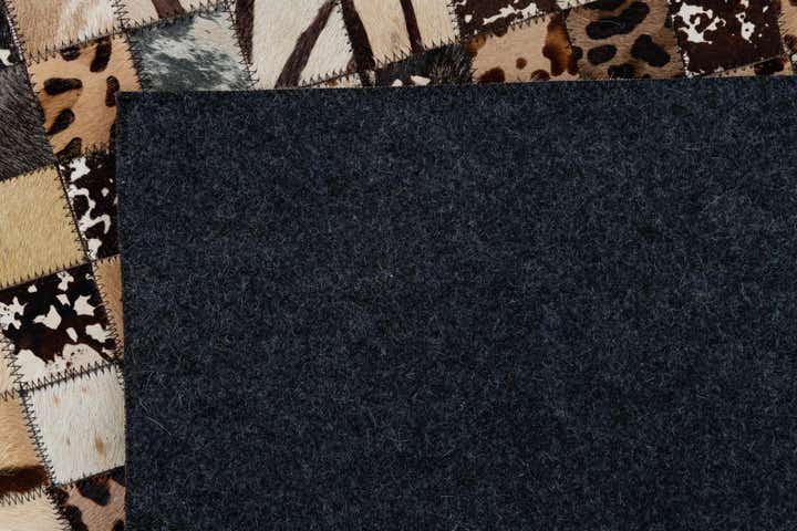 5' 1 x 8' 1 Cowhide Leather Rug