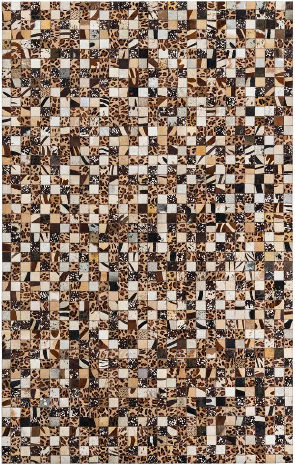Detail image of 5' 1 x 8' 1 Cowhide Leather Rug