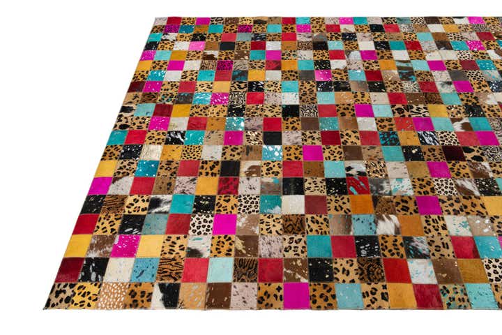 5' x 8' Cowhide Leather Rug