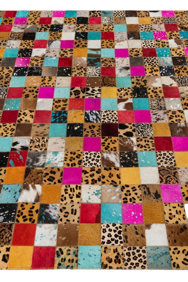 Detail image of 5' x 8' Cowhide Leather Rug