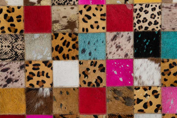 5' x 8' Cowhide Leather Rug