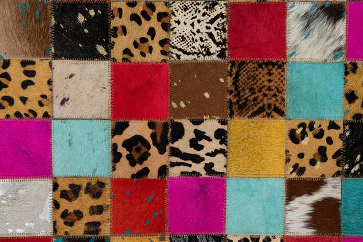5' x 8' Cowhide Leather Rug