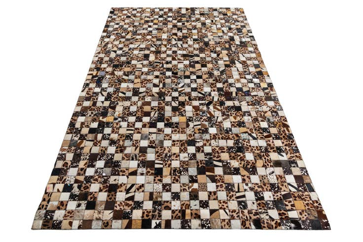 Detail image of 5' 1 x 8' 1 Cowhide Leather Rug