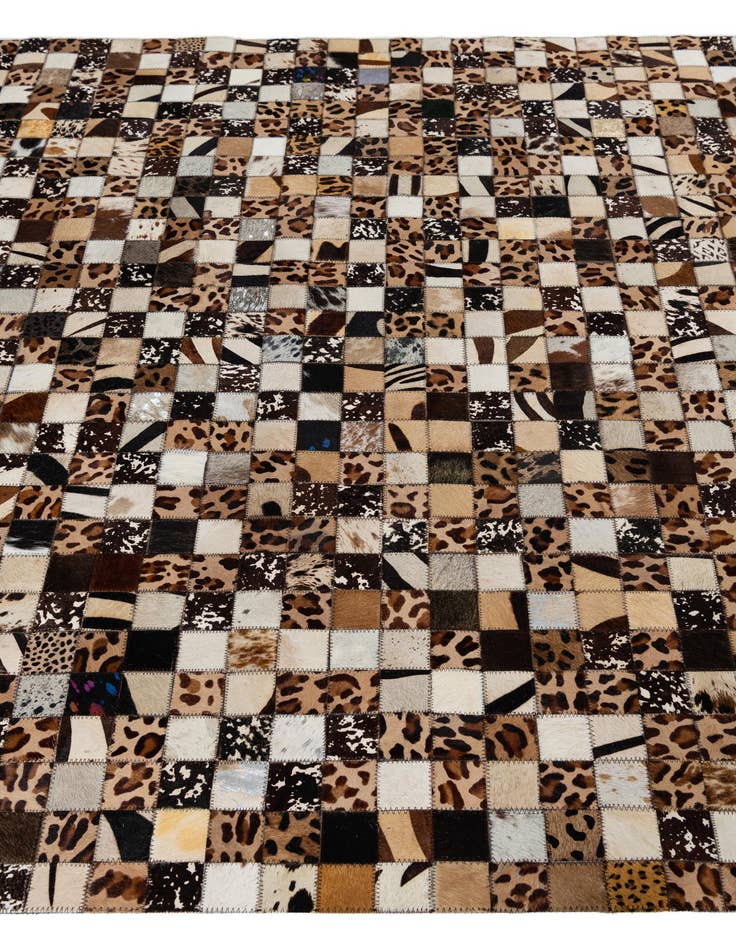 Detail image of 5' 1 x 8' 1 Cowhide Leather Rug