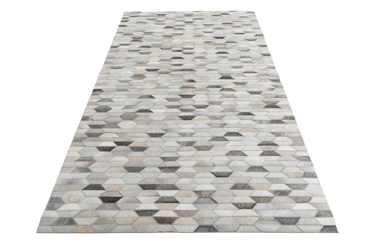 Detail image of 4' 10 x 8' Cowhide Leather Rug