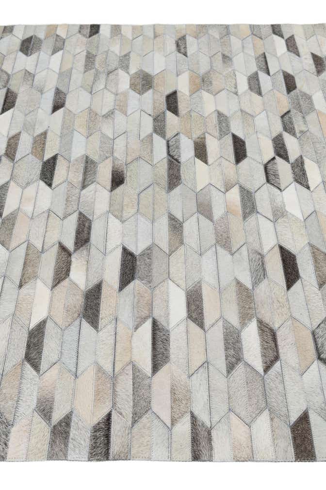 4' 10 x 8' Cowhide Leather Rug