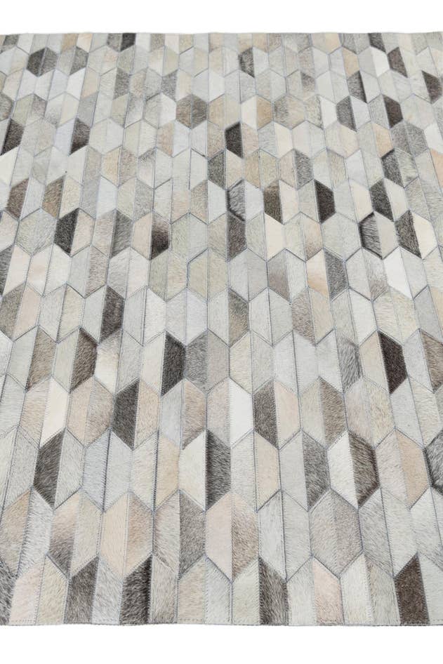 Detail image of 4' 10 x 8' Cowhide Leather Rug