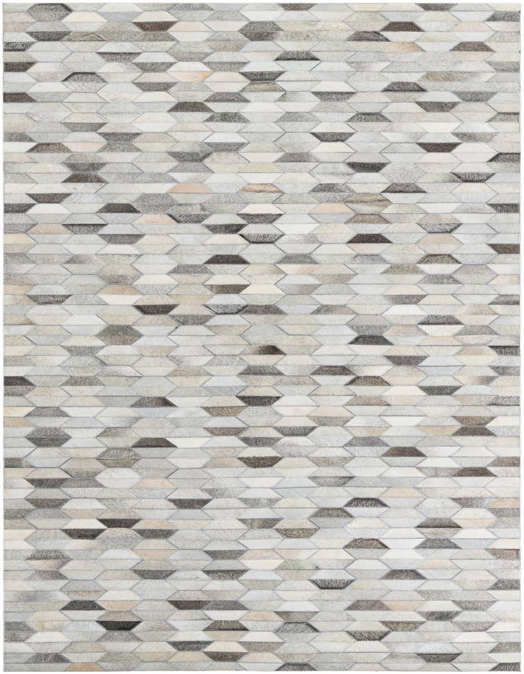 Detail image of 4' 10 x 8' Cowhide Leather Rug