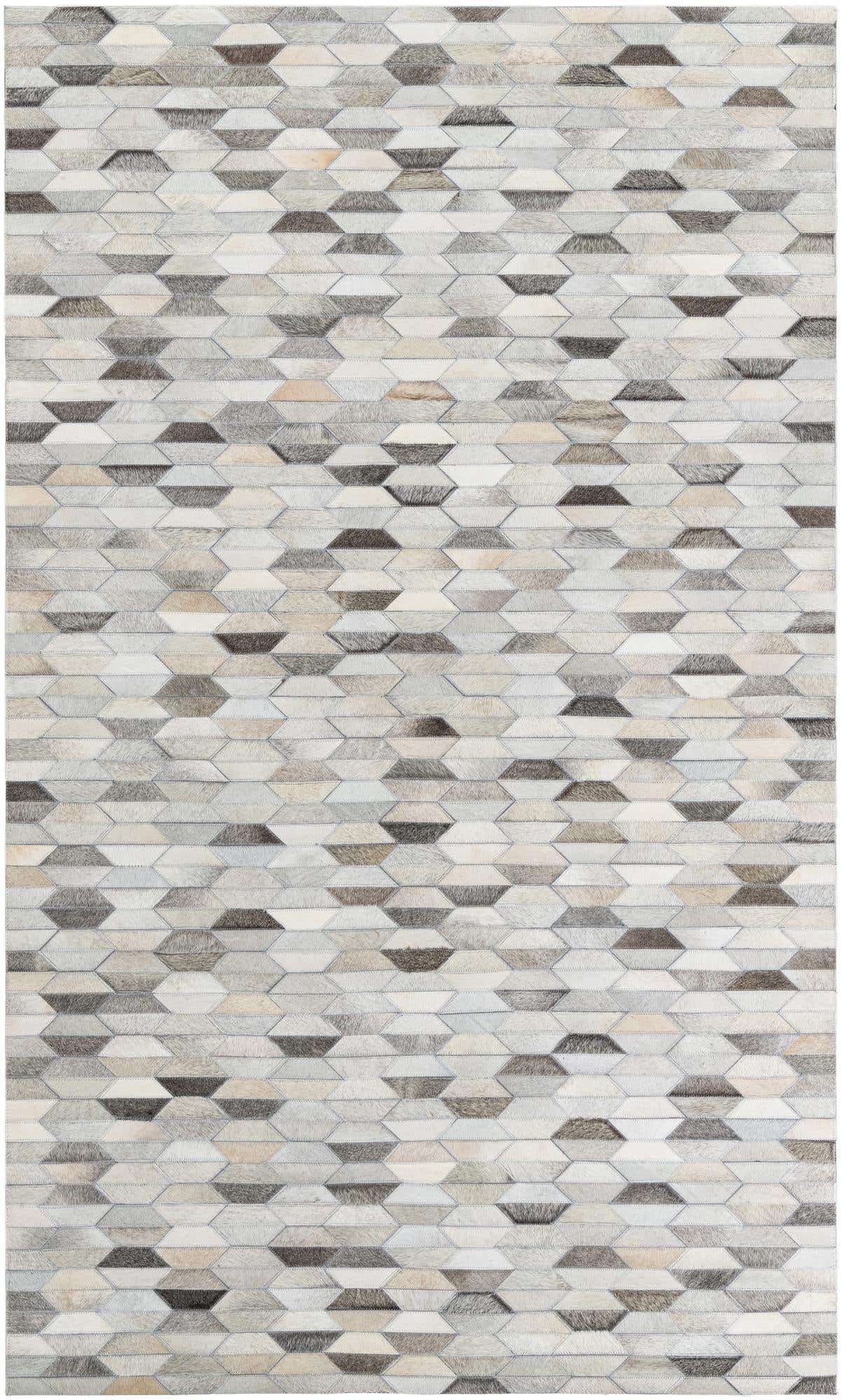 4' 10 x 8' Cowhide Leather Rug