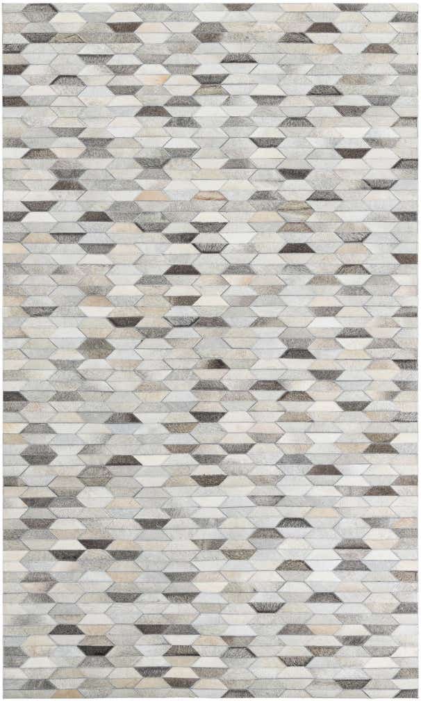 4' 10 x 8' Cowhide Leather Rug