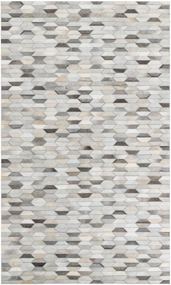 Detail image of 4' 10 x 8' Cowhide Leather Rug