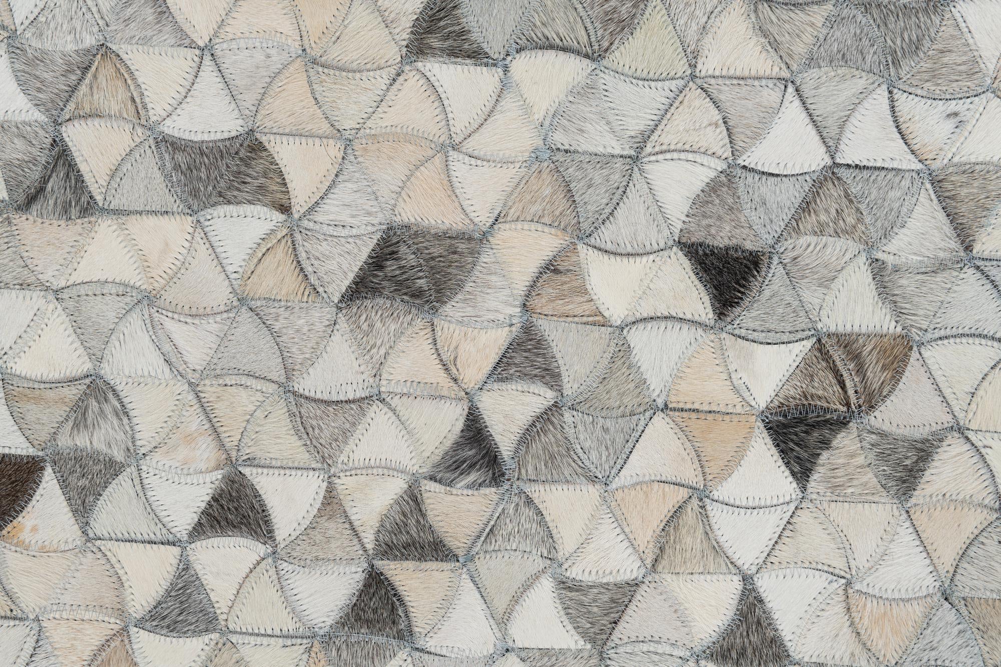 5' 1 x 7' 7 Cowhide Leather Rug