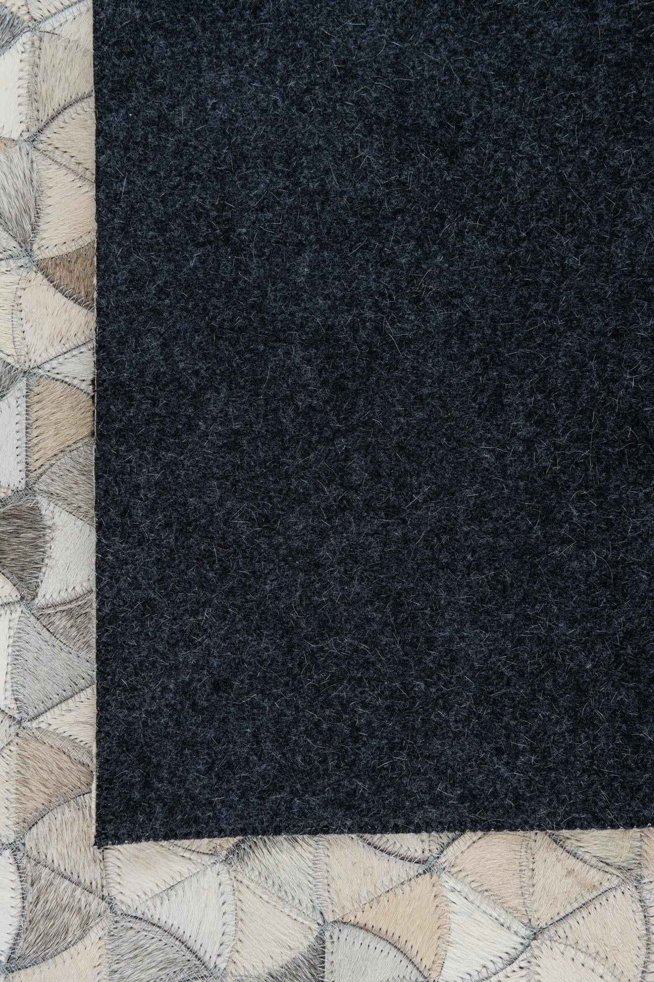 5' 1 x 7' 7 Cowhide Leather Rug