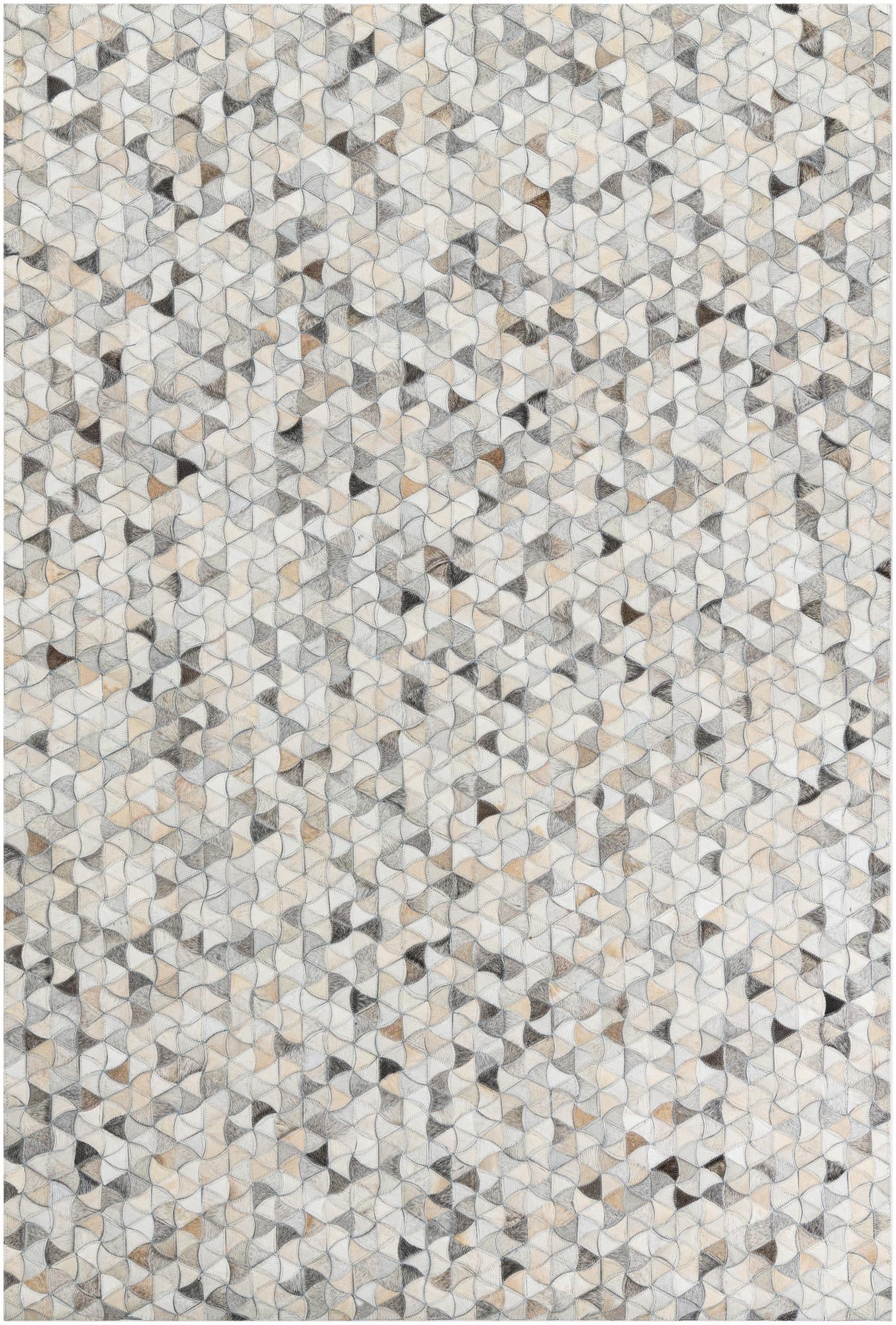 5' 1 x 7' 7 Cowhide Leather Rug