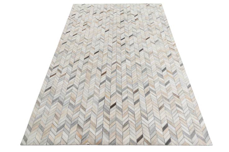 Detail image of 5' 1 x 8' Cowhide Leather Rug