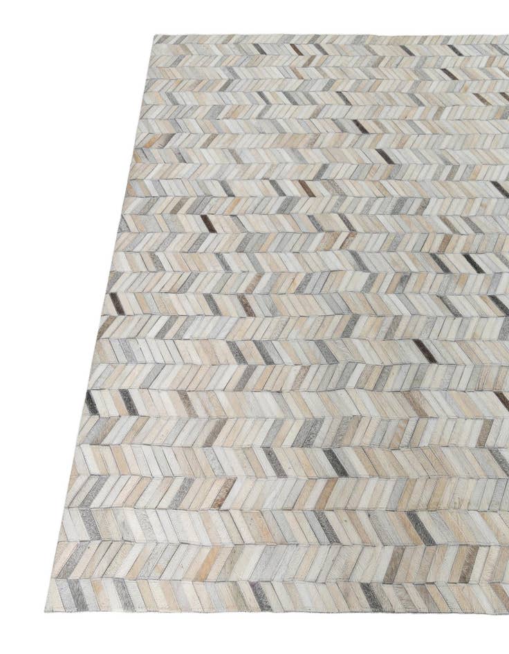 Detail image of 5' 1 x 8' Cowhide Leather Rug