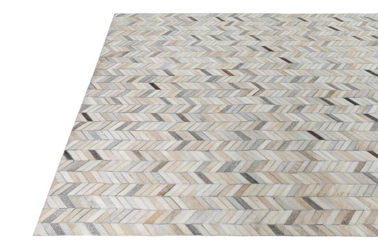 Detail image of 5' 1 x 8' Cowhide Leather Rug