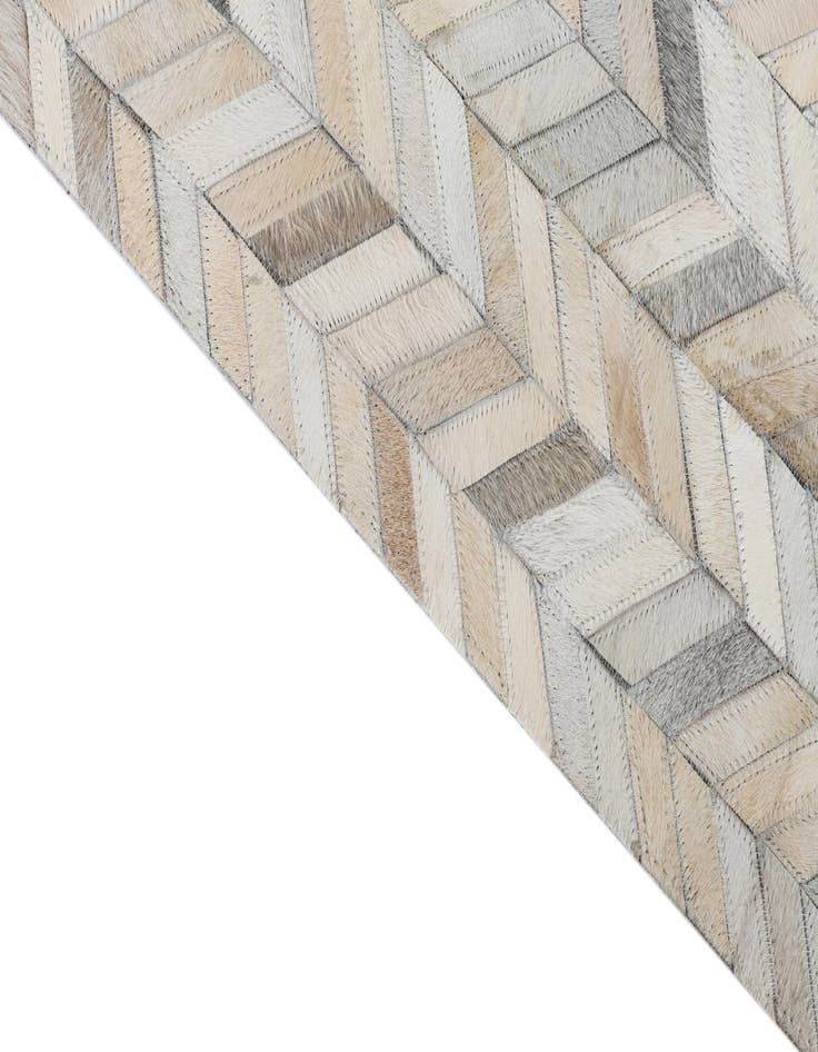 Detail image of 5' 1 x 8' Cowhide Leather Rug