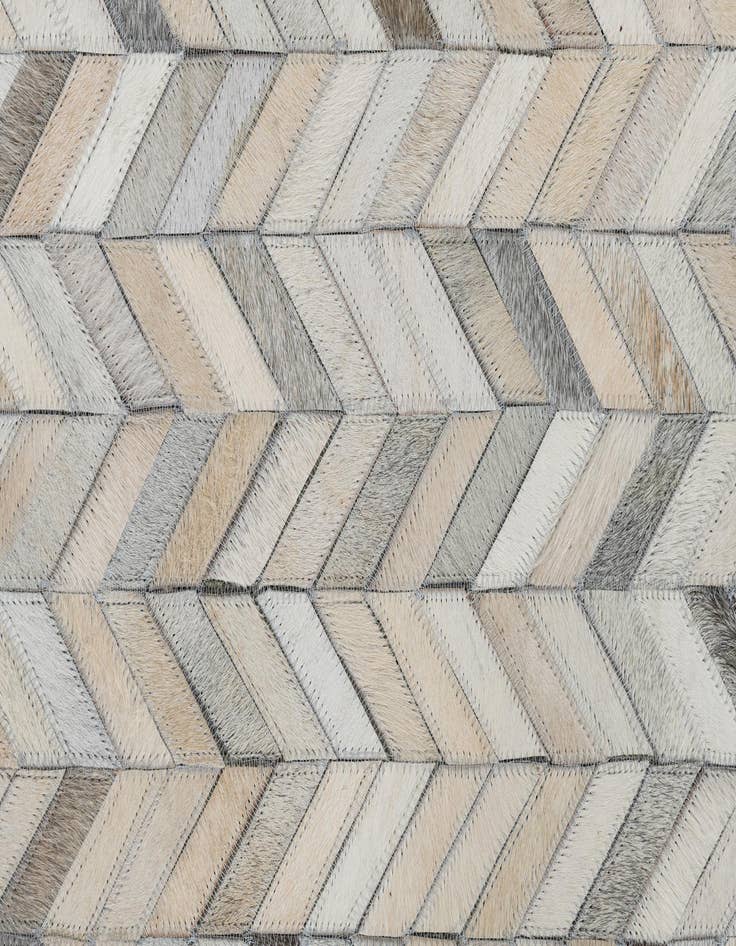 Detail image of 5' 1 x 8' Cowhide Leather Rug