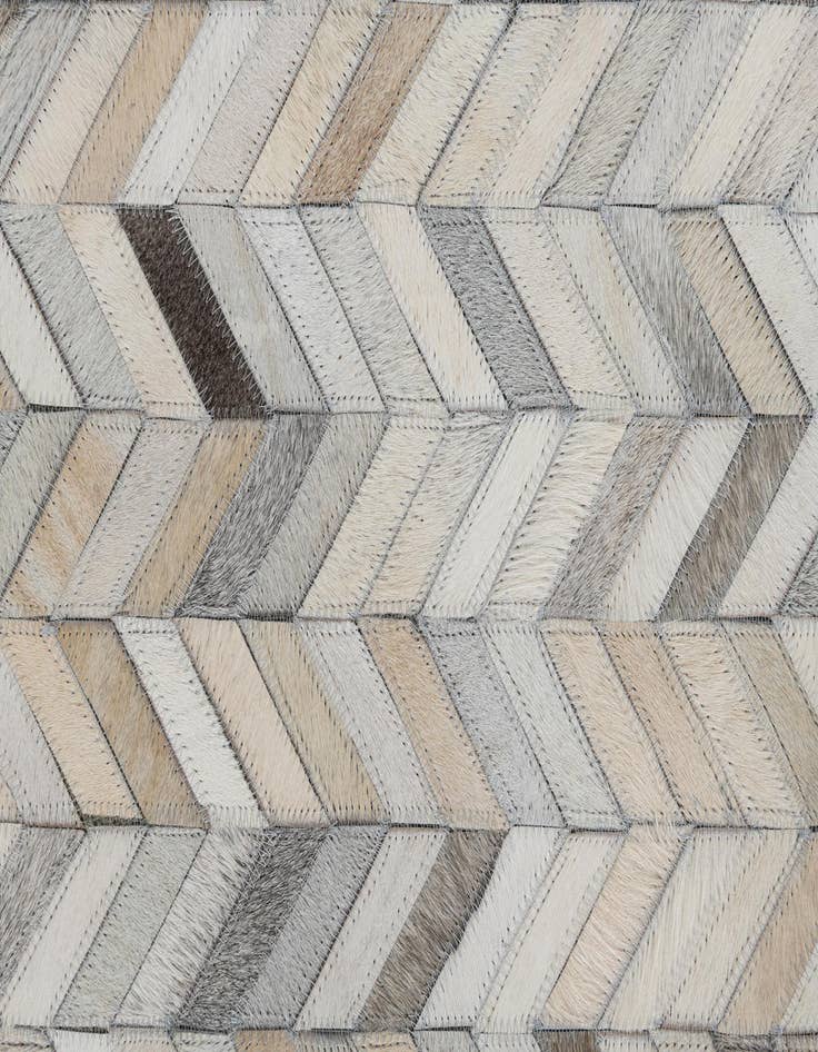 Detail image of 5' 1 x 8' Cowhide Leather Rug