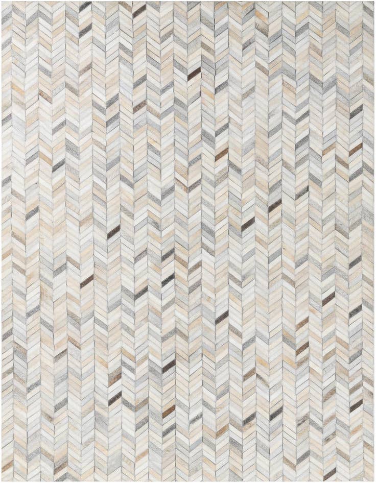 Detail image of 5' 1 x 8' Cowhide Leather Rug