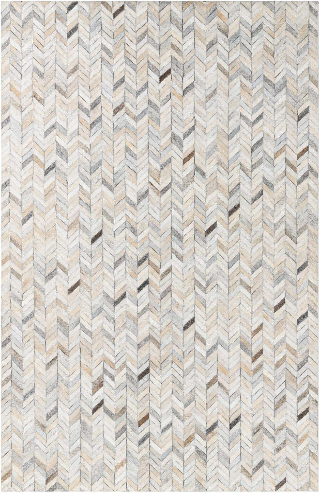 5' 1 x 8' Cowhide Leather Rug