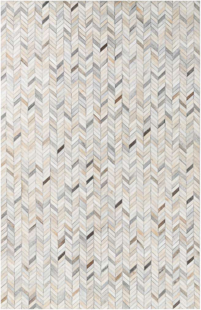 5' 1 x 8' Cowhide Leather Rug