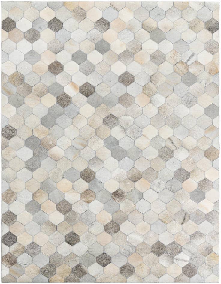 Detail image of 5' 2 x 7' 9 Cowhide Leather Rug